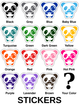 Mr. Panda Moustache Stickers
